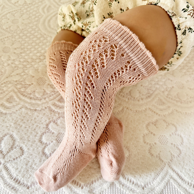 여아용 긴 무릎 높이 메쉬 얇은 양말, 속이 빈 부드러 - Baby Sock Oximeter 리뷰 및 가격