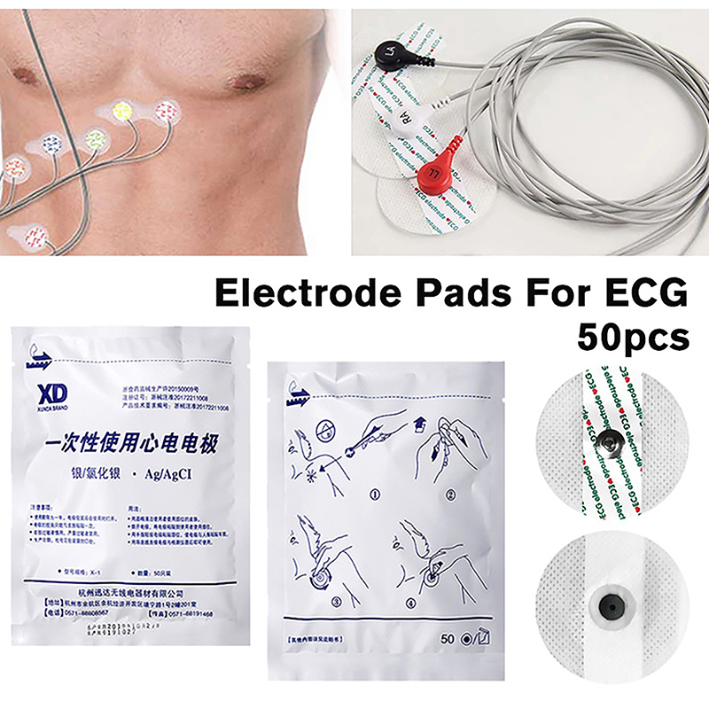 50 개/가방 전극 패치 의료 일회용 ECG EKG 액 - Ecg Patch Monitor 리뷰 및 가격