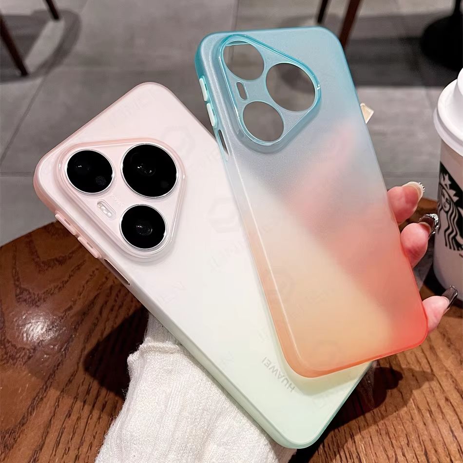 심플 무광 TPU 그라데이션 컬러 반투명 휴대폰 케이스 - Huawei Pura 70 리뷰 및 가격